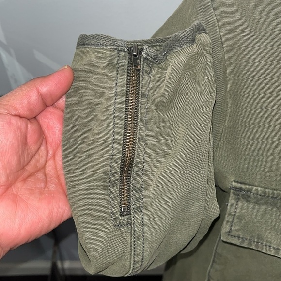 Ecote Military Jacket Women's Medium Army Green Pocket Long Sleeve Causal Women - Picture 3 of 4